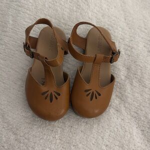 Toddler Girls Tan Cutout Sandal